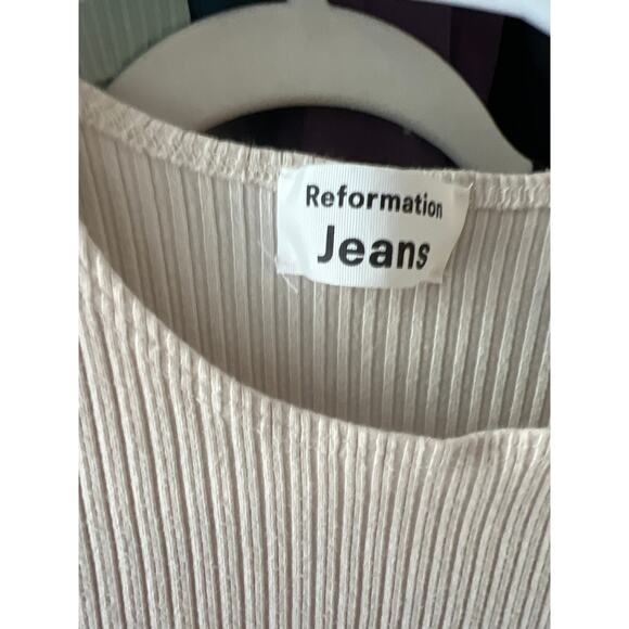 Reformation Maly Knit Dress — Ribbed Bodycon Mini, Size M - Picture 6 of 8